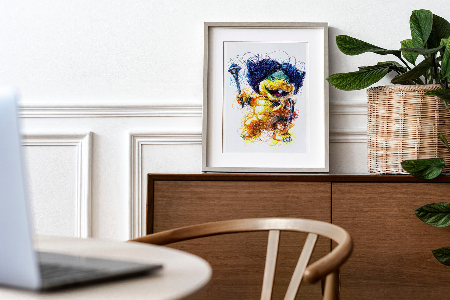 Ludwig Kopp Ballpoint Pen Scribble Art Print