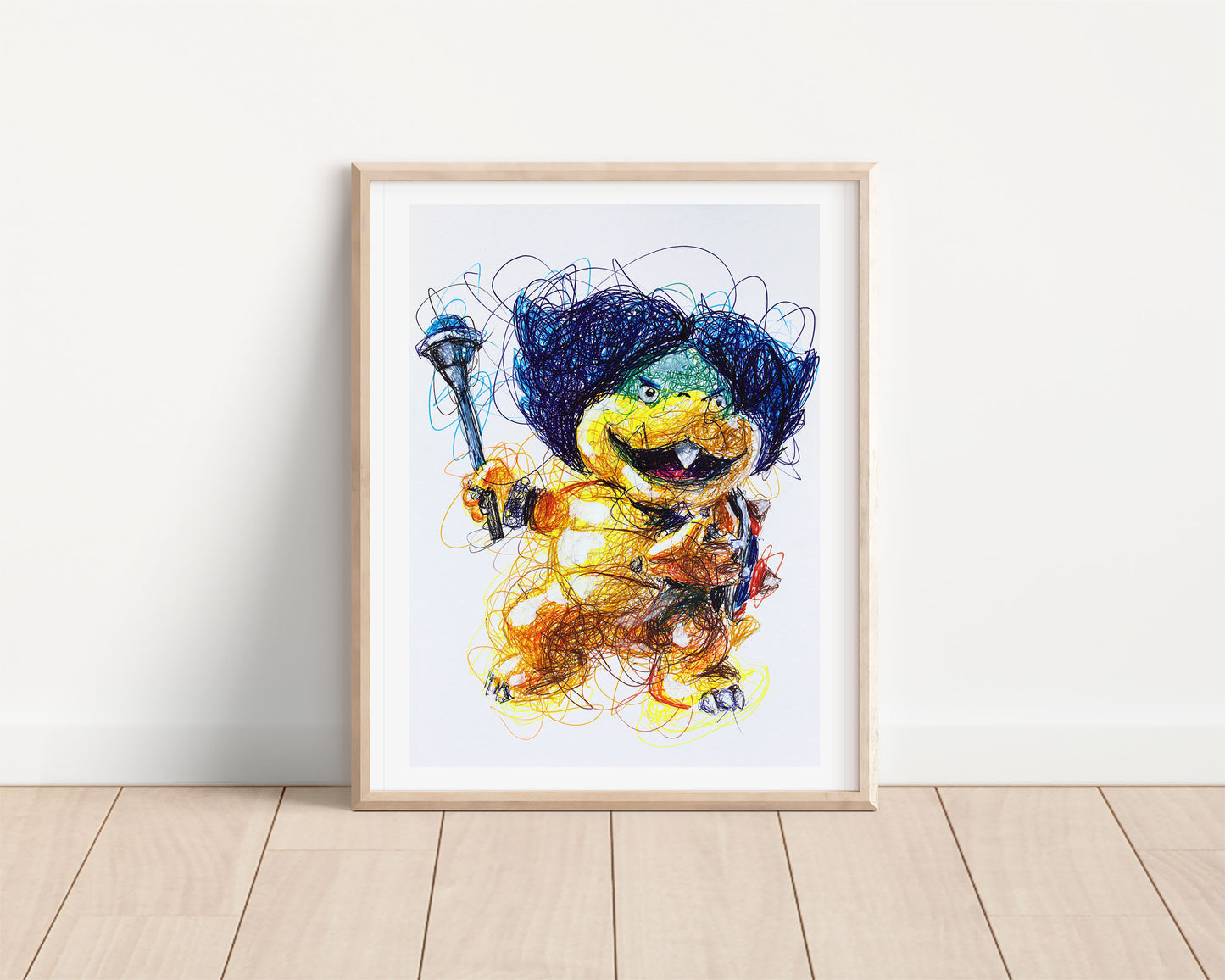 Ludwig Kopp Ballpoint Pen Scribble Art Print