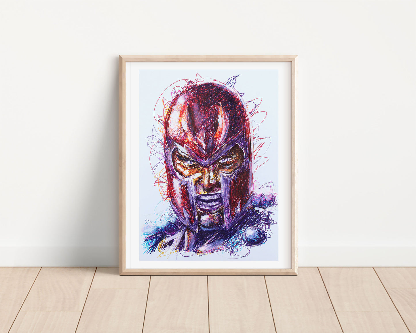 Magneto Ballpoint Pen Scribble Art Print
