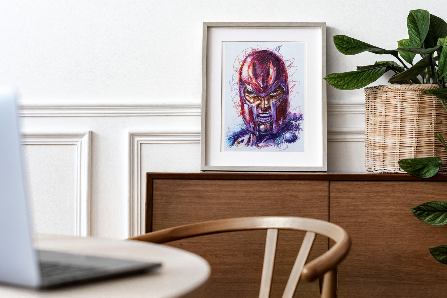 Magneto Ballpoint Pen Scribble Art Print