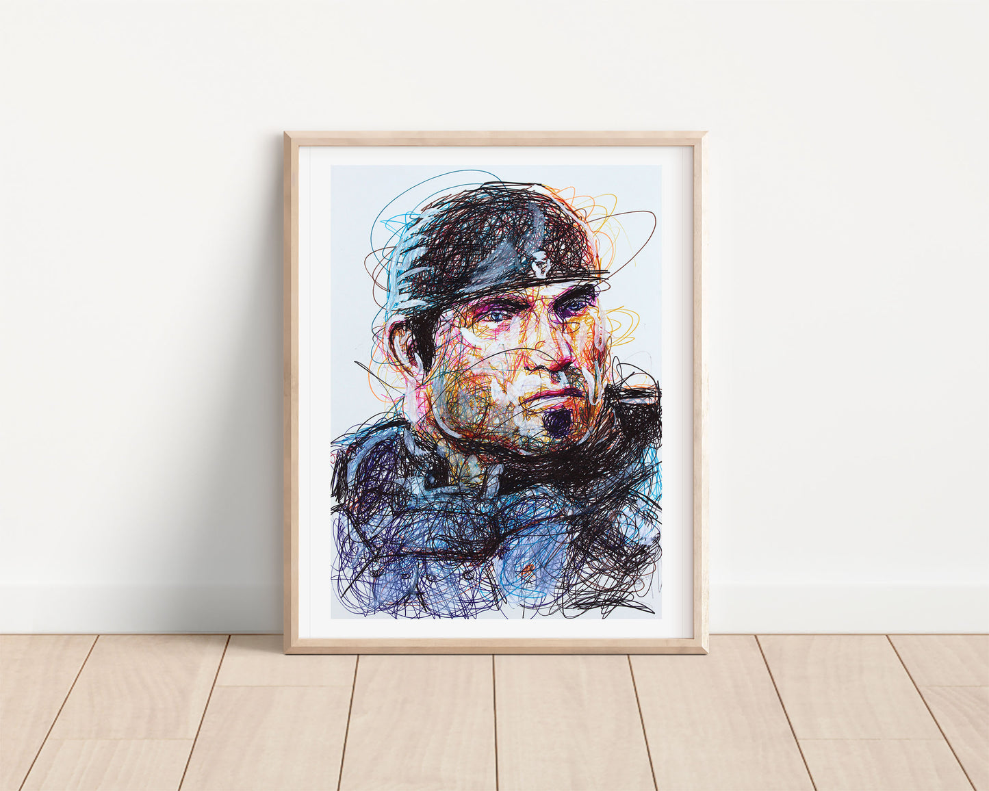 Marcus Ballpoint Pen Scribble Art Print