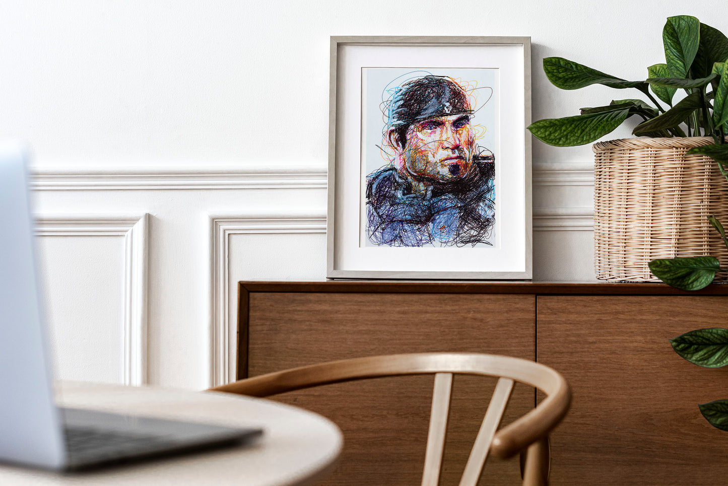 Marcus Ballpoint Pen Scribble Art Print