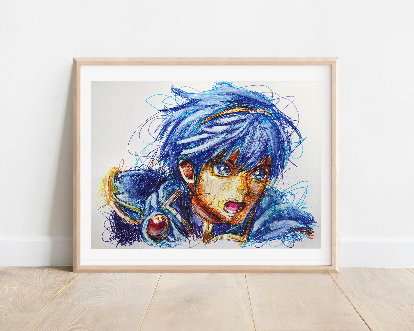 Marth Ballpoint Pen Scribble Art Print
