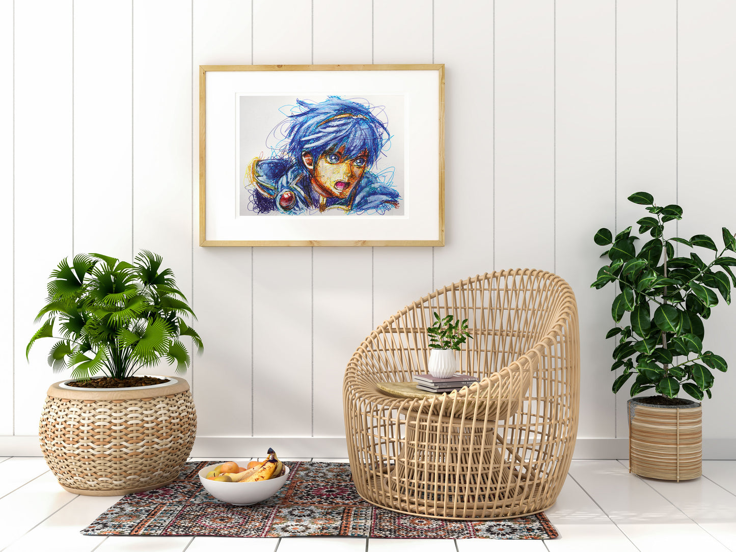 Marth Ballpoint Pen Scribble Art Print