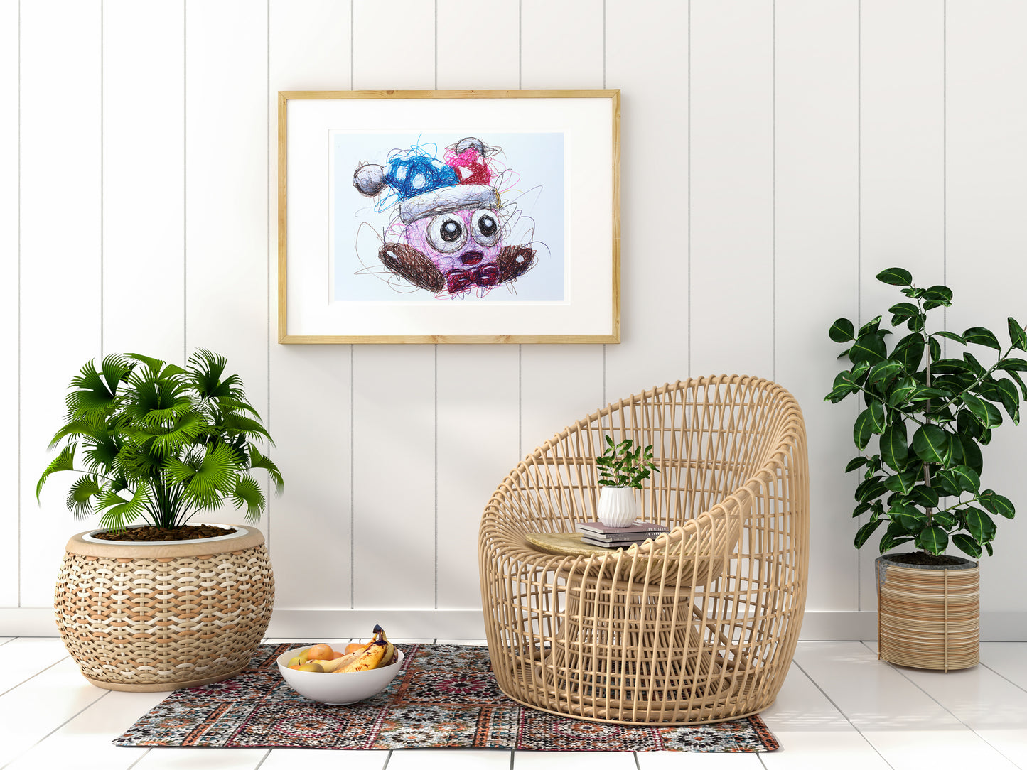 Marx Scribble Ballpoint Pen Scribble Art Print