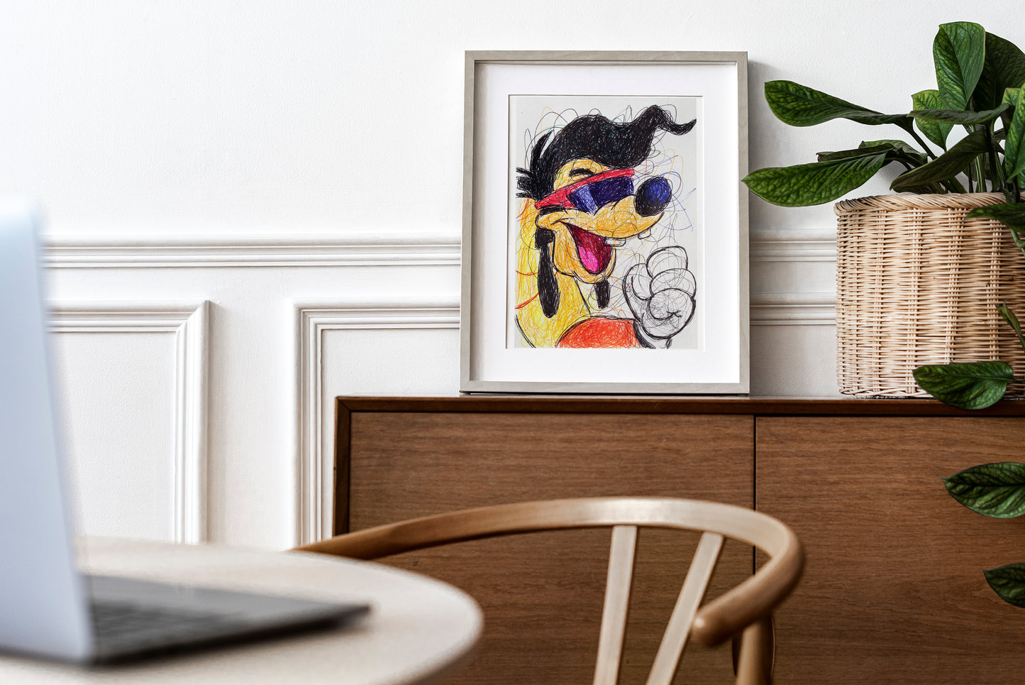 Max Ballpoint Pen Scribble Art Print