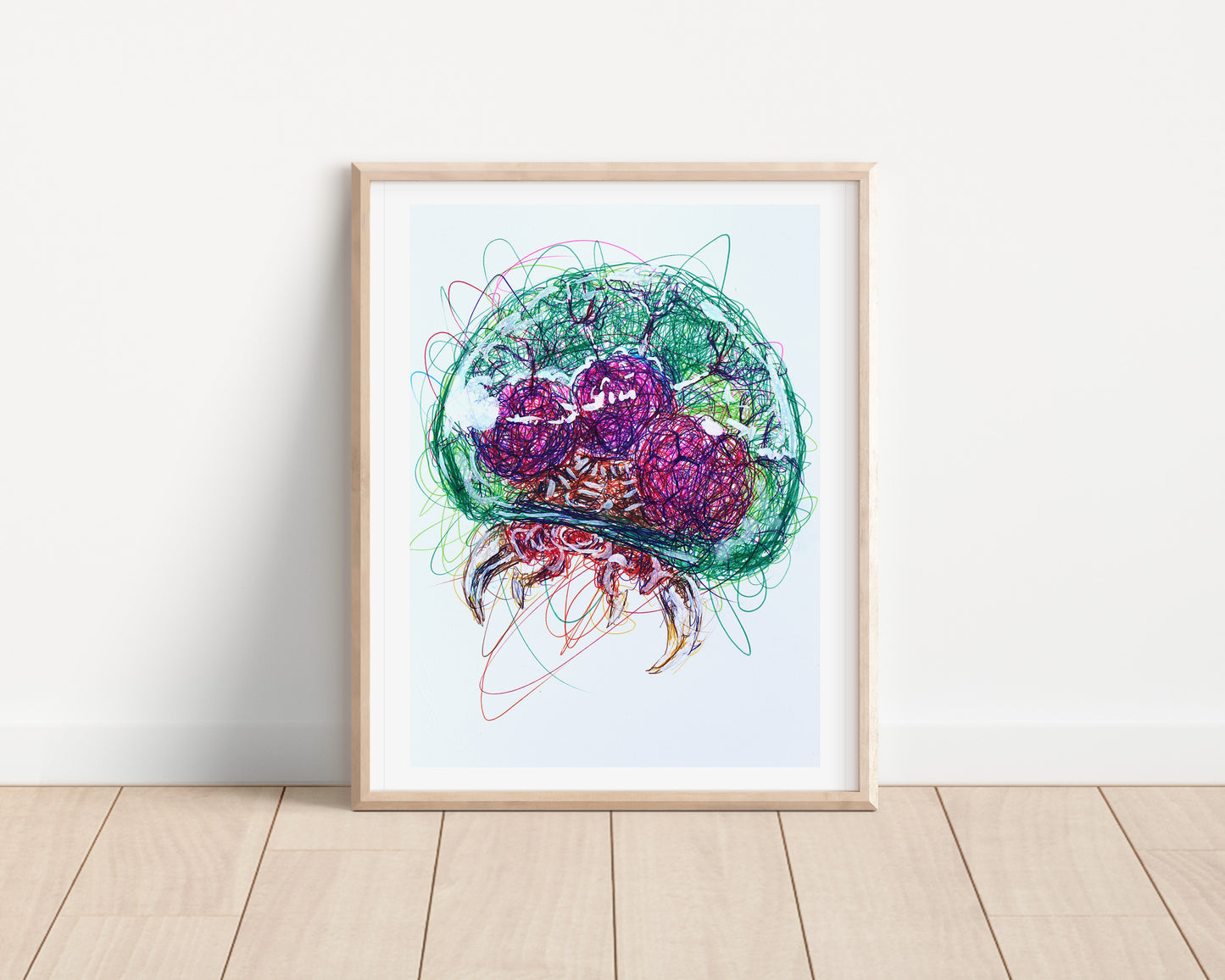 Metroid Ballpoint Pen Scribble Art Print