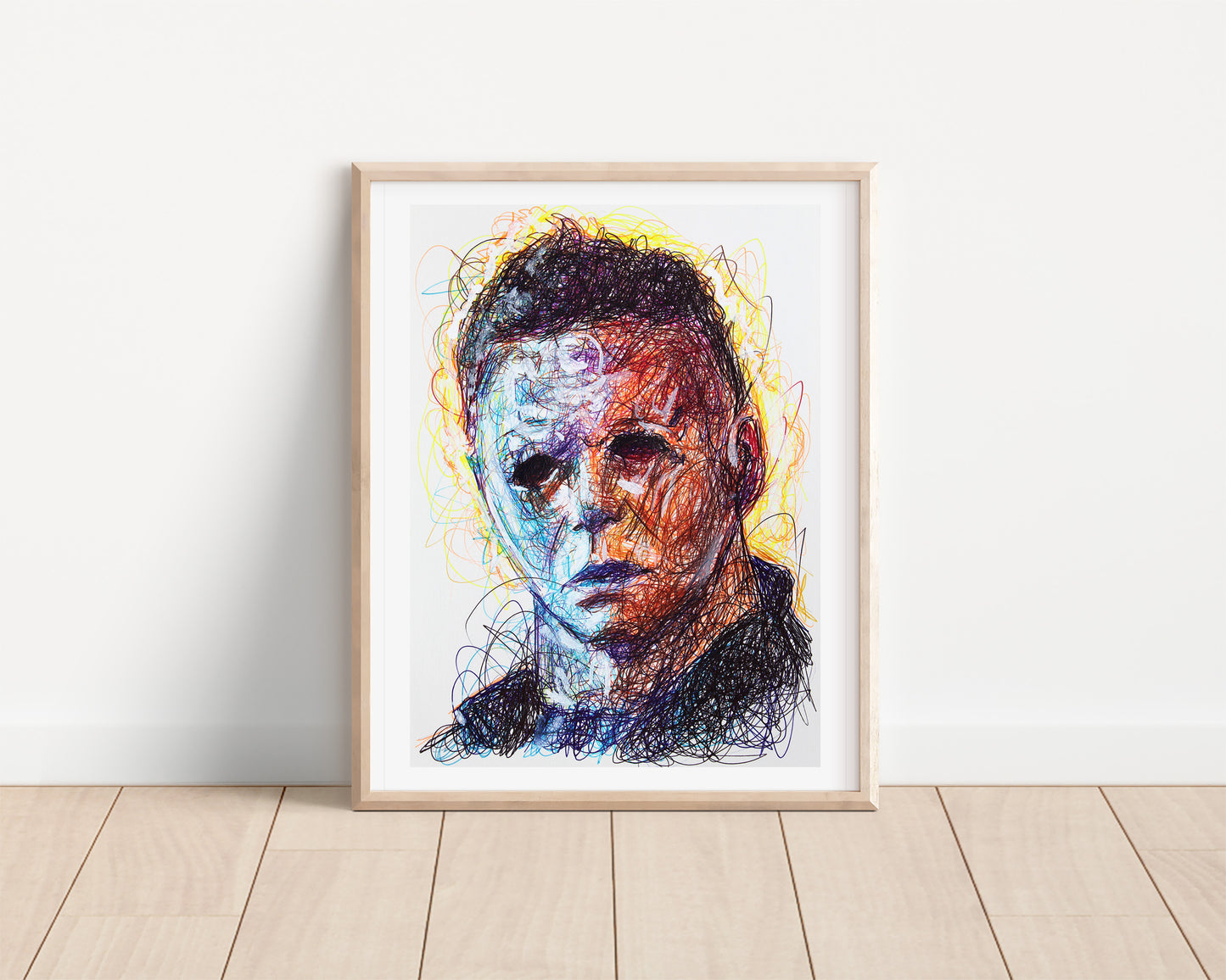 Mike Myers Ballpoint Pen Scribble Art Print