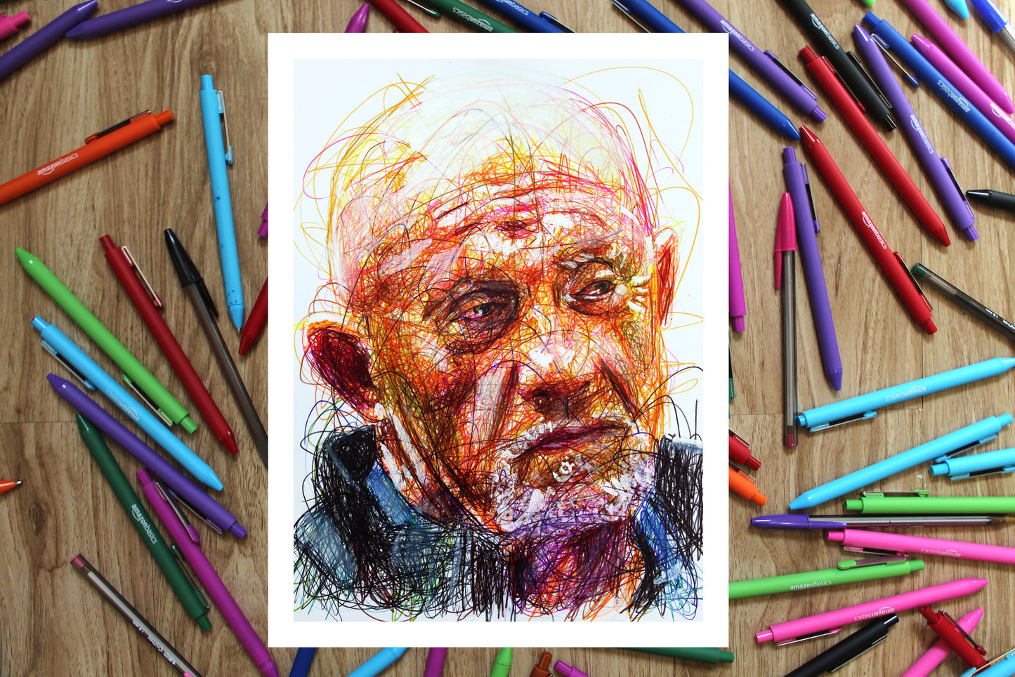 Mike Ehrmantraut Ballpoint Pen Scribble Print