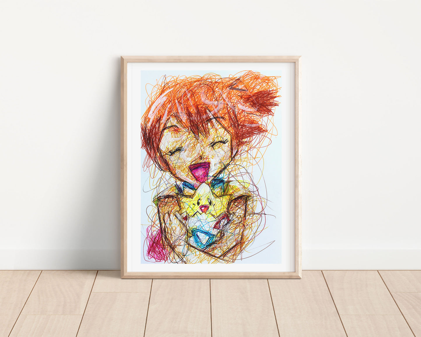 Misty Ballpoint Pen Scribble Art Print