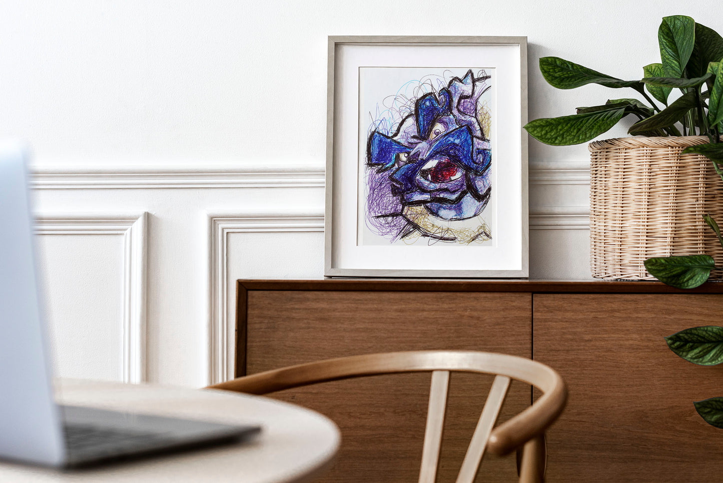 Muggshot Ballpoint Pen Scribble Art Print