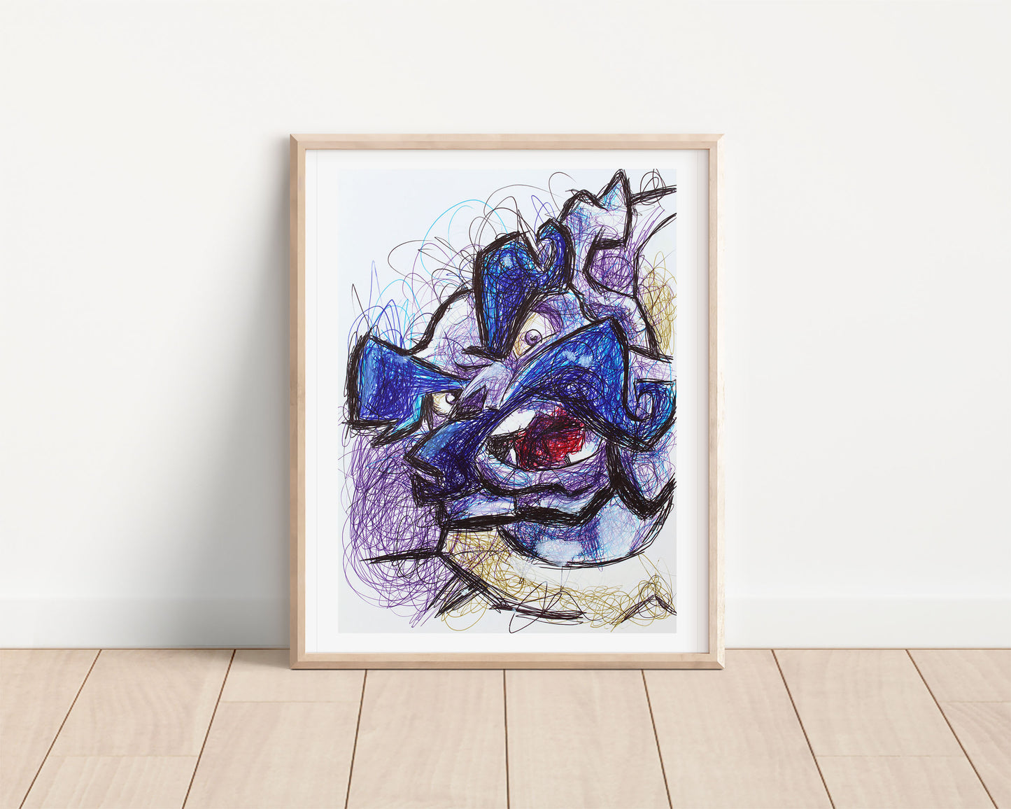 Muggshot Ballpoint Pen Scribble Art Print