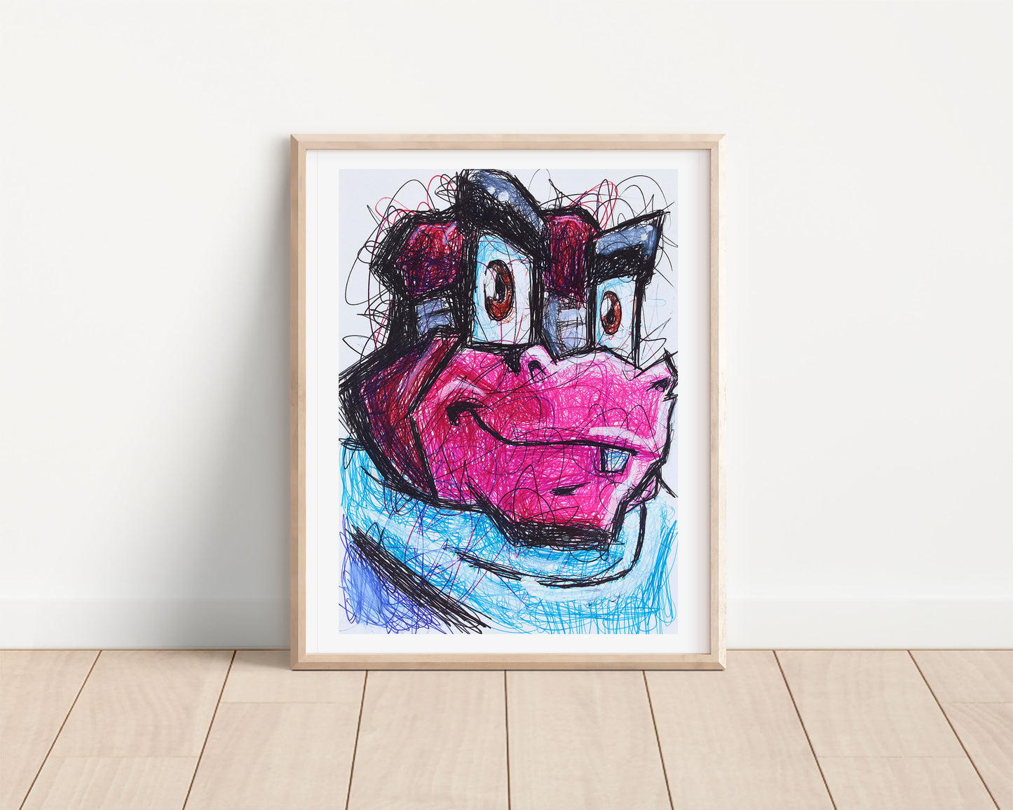 Murray Ballpoint Pen Scribble Art Print