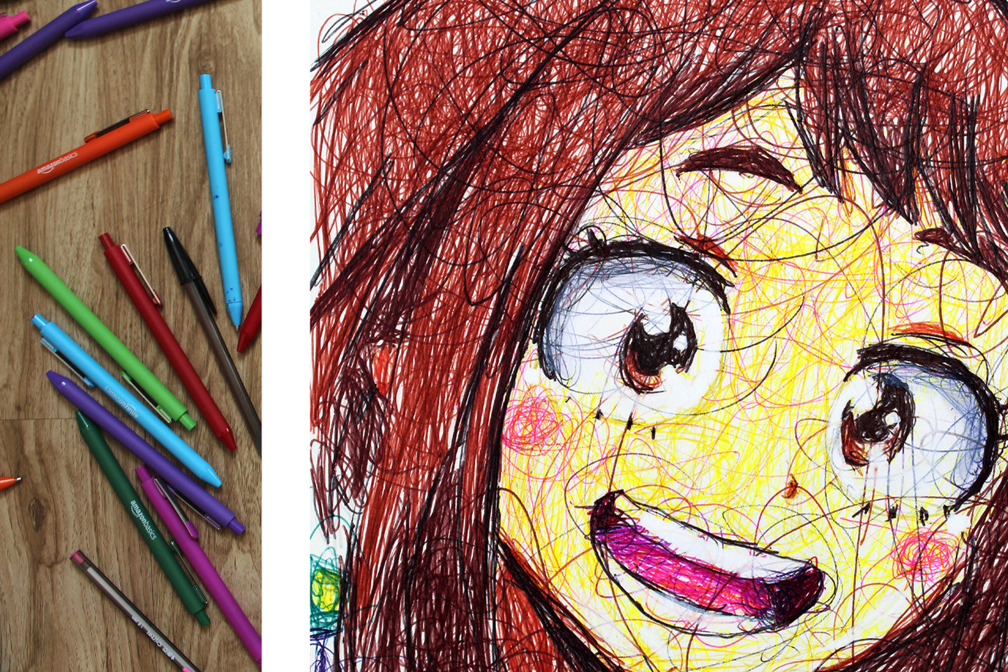 Ochako Urarka Ballpoint Pen Scribble Art Print-Cody James by Cody