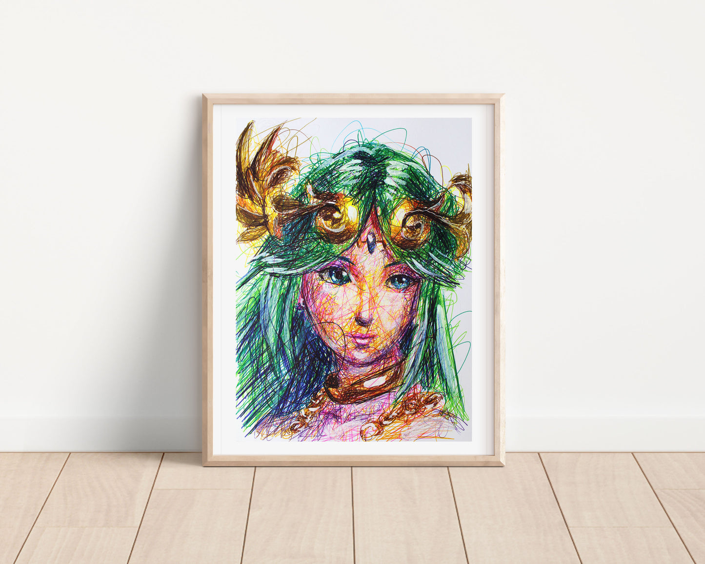 Palutena Ballpoint Pen Scribble Art Print