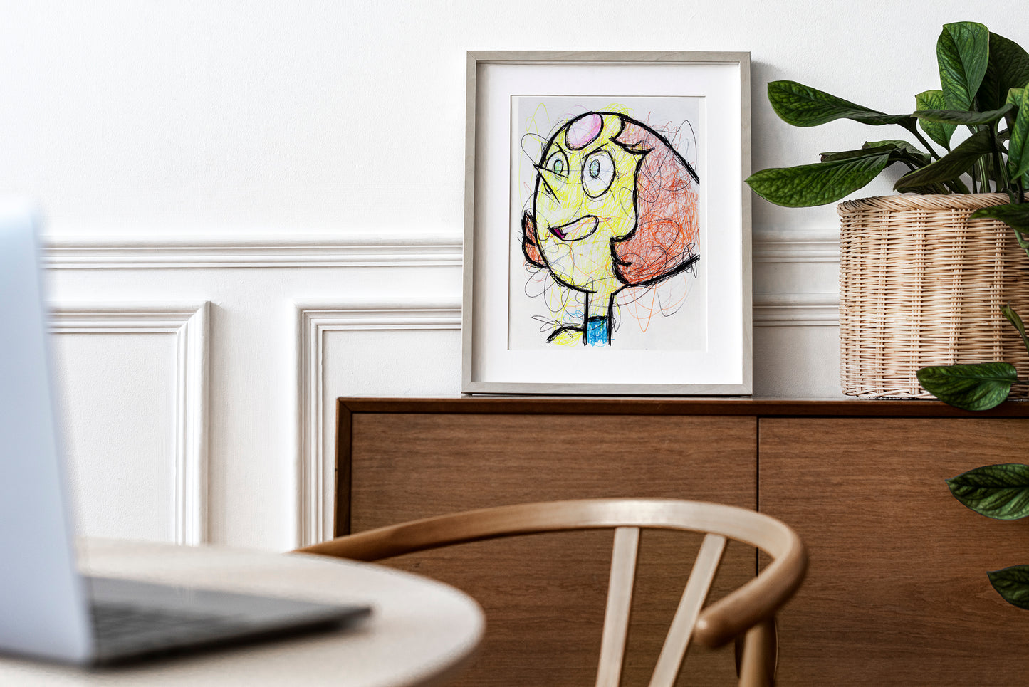 Pearl Ballpoint Pen Scribble Art Print