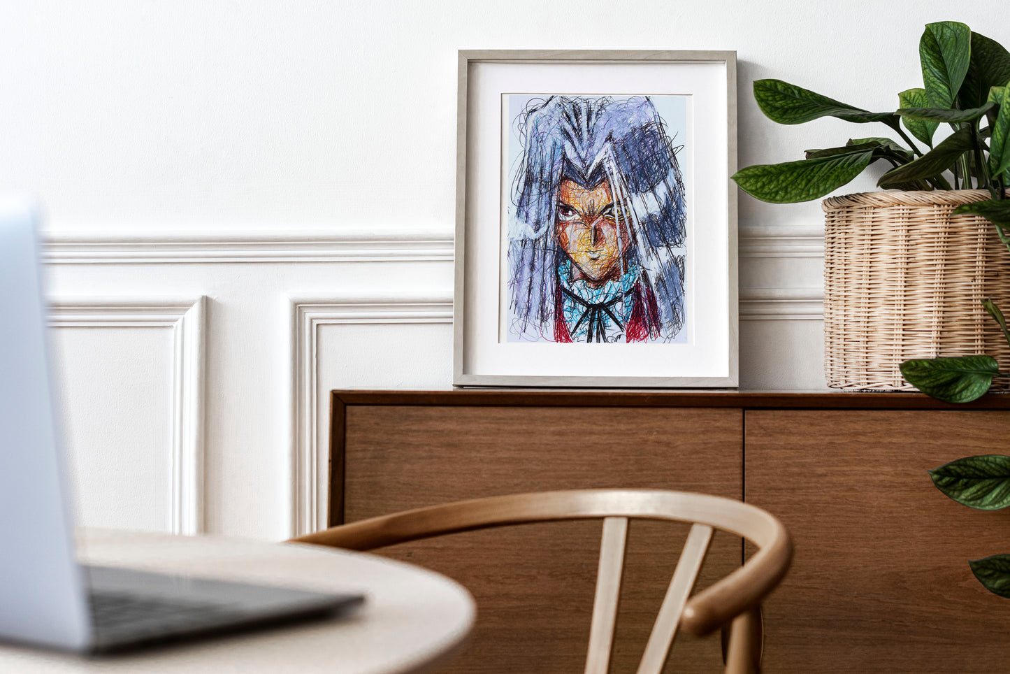Pegasus Ballpoint Pen Scribble Art Print