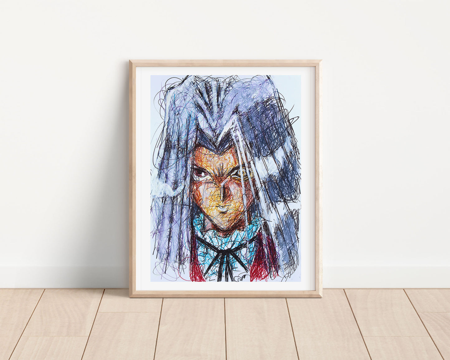 Pegasus Ballpoint Pen Scribble Art Print