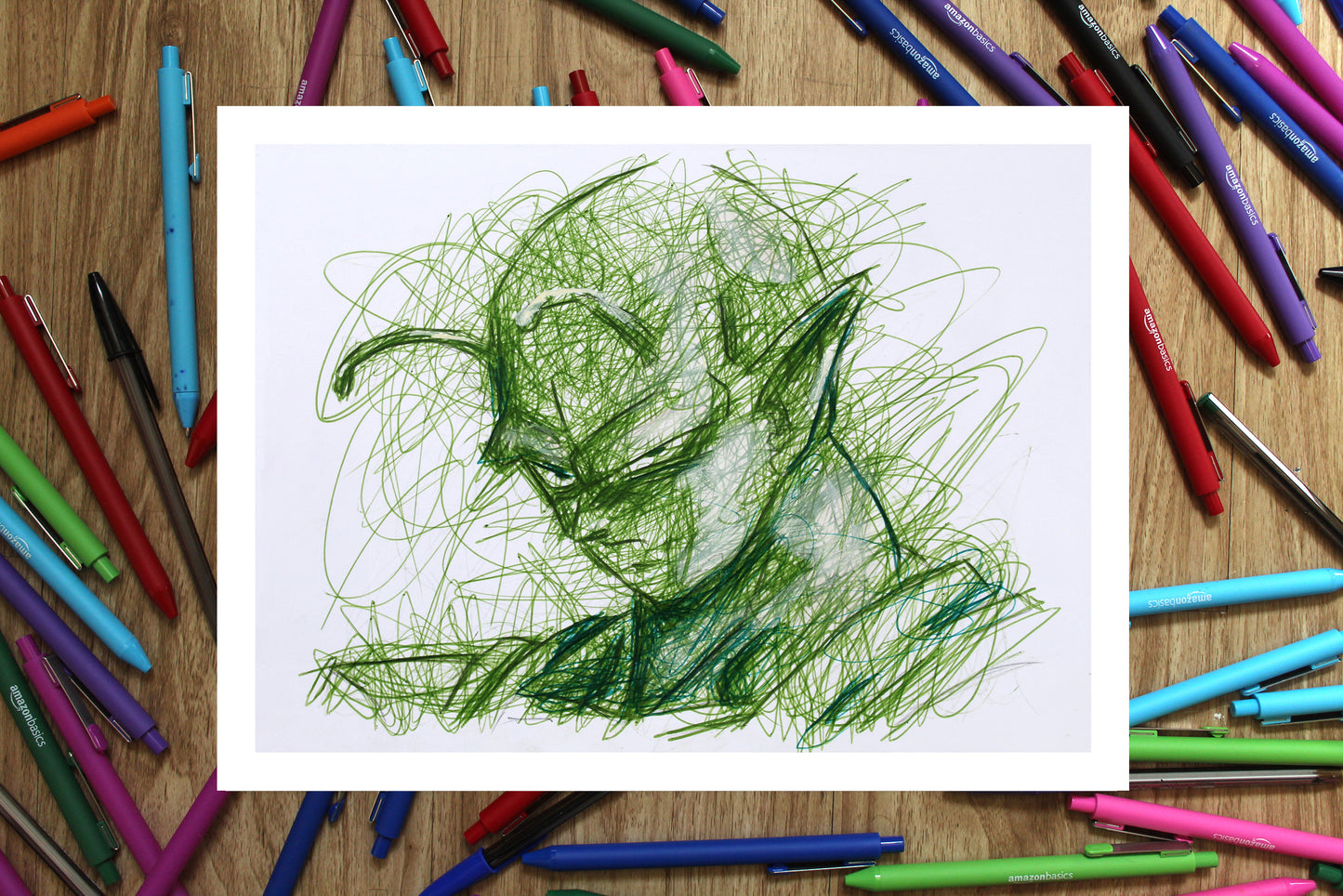 Piccolo Ballpoint Pen Scribble Art Print