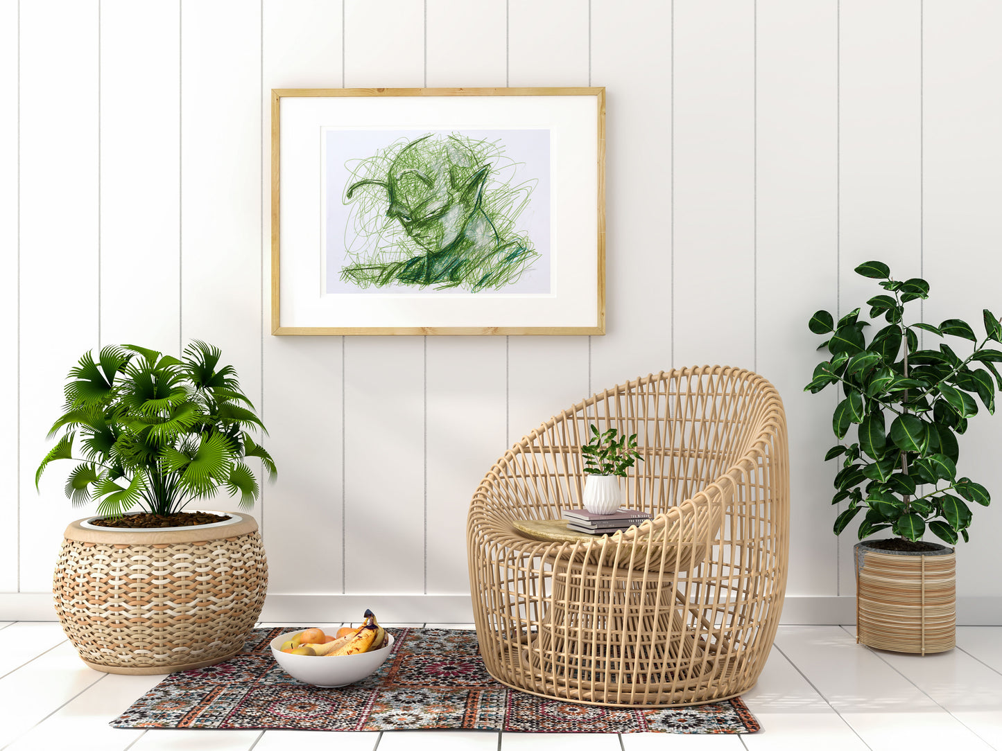 Piccolo Ballpoint Pen Scribble Art Print