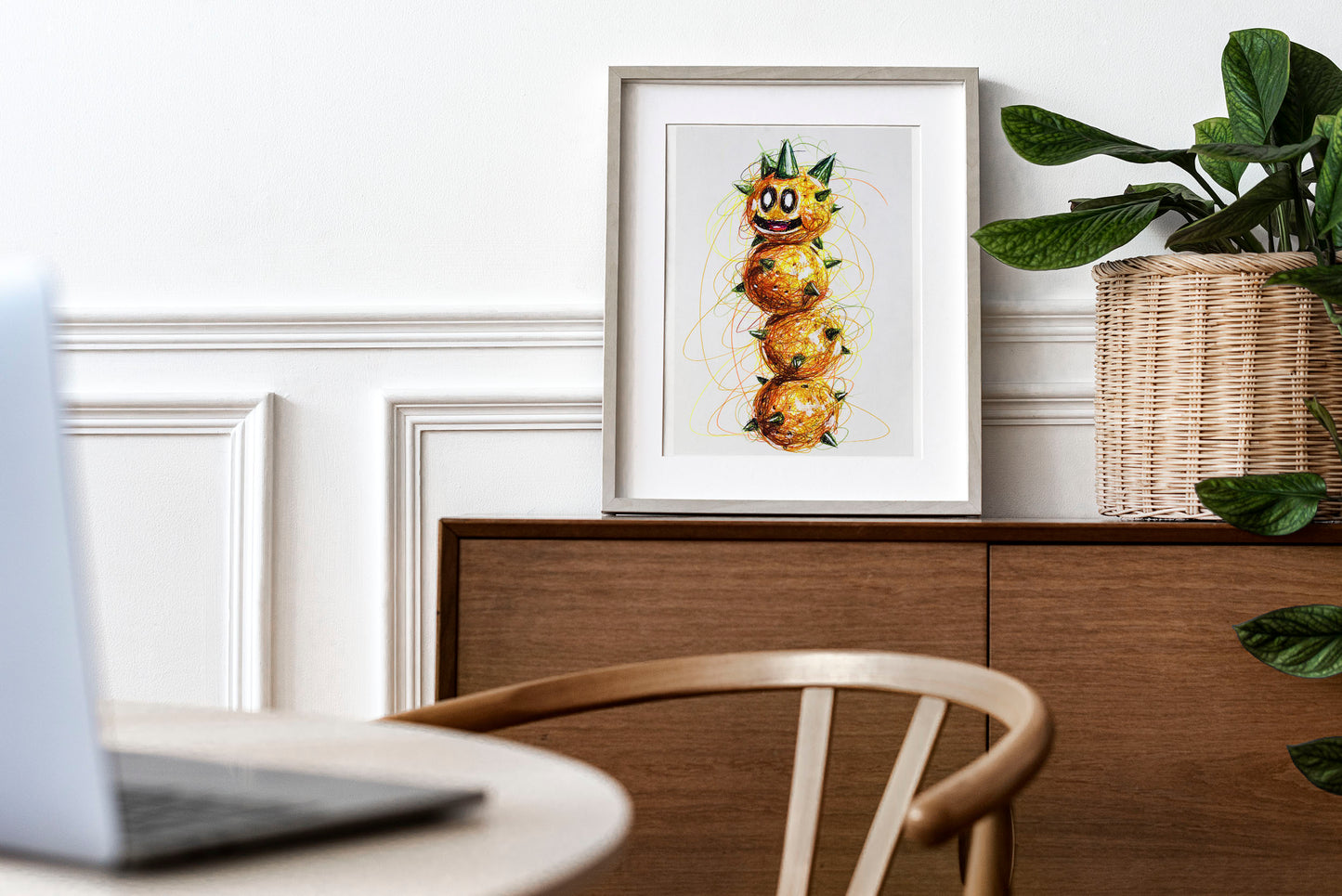 Pokey Ballpoint Pen Scribble Art Print