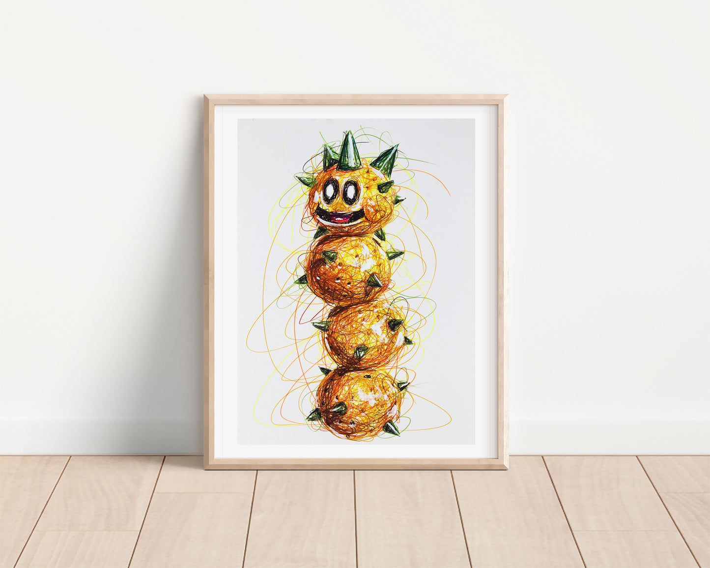 Pokey Ballpoint Pen Scribble Art Print