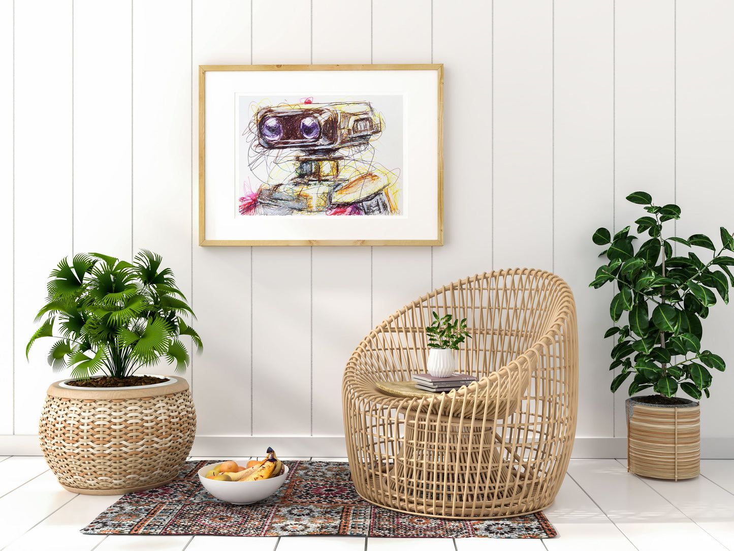 Rob Ballpoint Pen Scribble Art Print