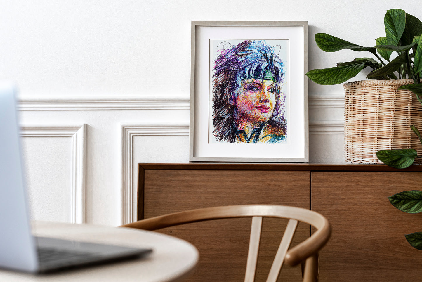 Rogue Ballpoint Pen Scribble Art Print