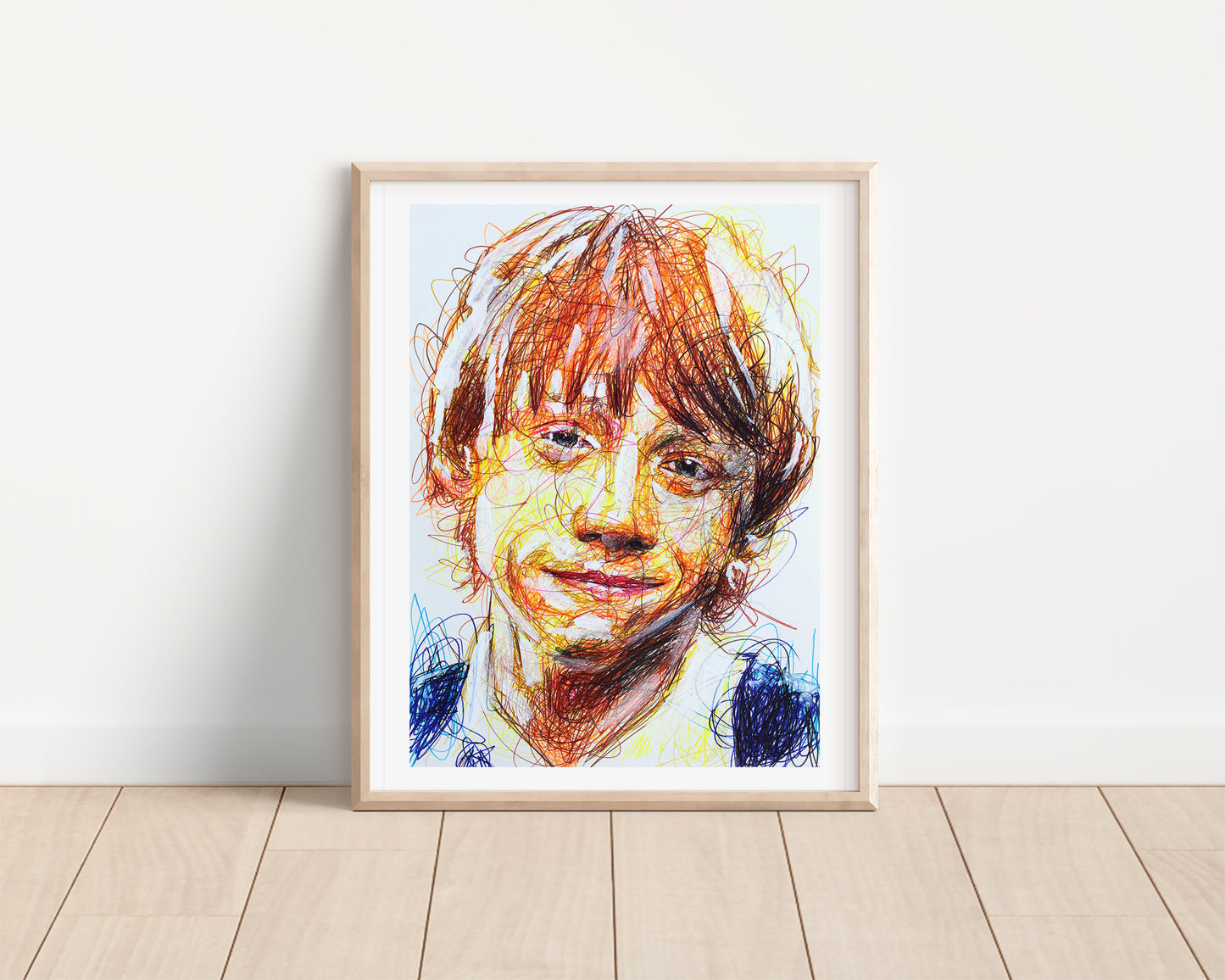 Ron Ballpoint Pen Scribble Art Print