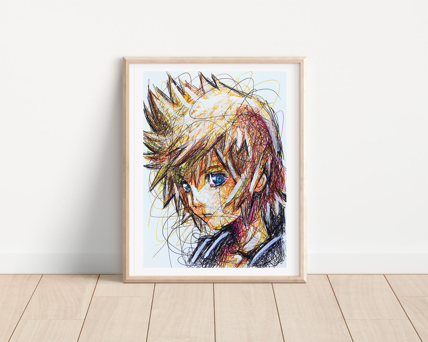 Roxas Ballpoint Pen Scribble Art Print