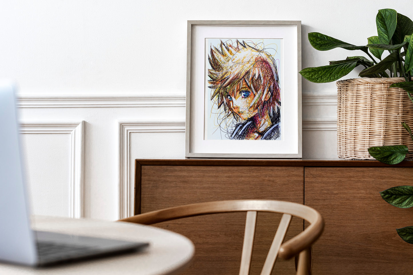 Roxas Ballpoint Pen Scribble Art Print