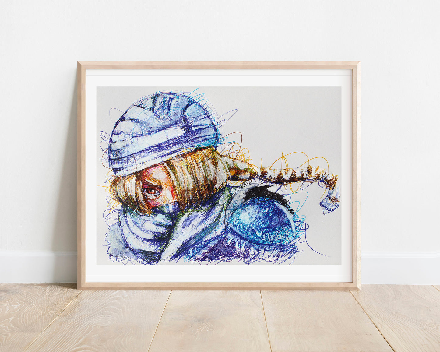 Sheik Ballpoint Pen Scribble Art Print