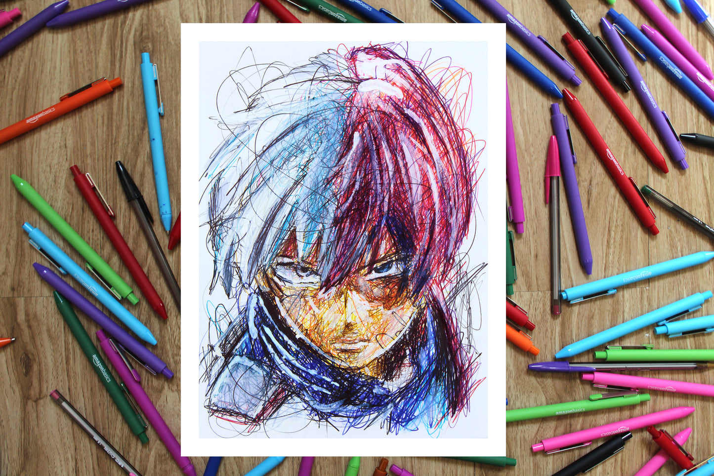 My Hero Academia Ballpoint Pen Scribble Art Print Set (4x)-Cody James by Cody