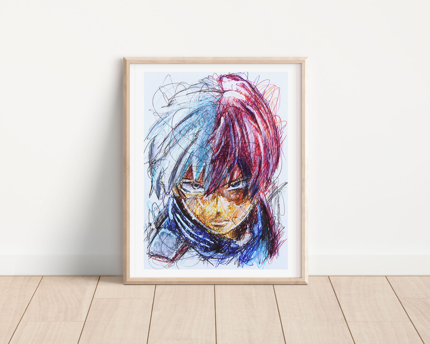 Shoto Ballpoint Pen Scribble Art Print