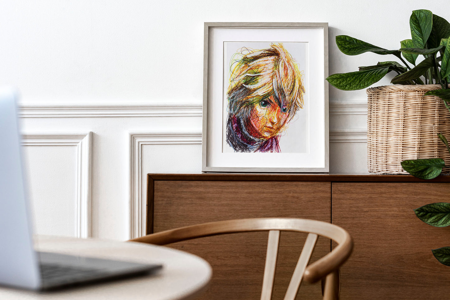 Shulk Ballpoint Pen Scribble Art Print