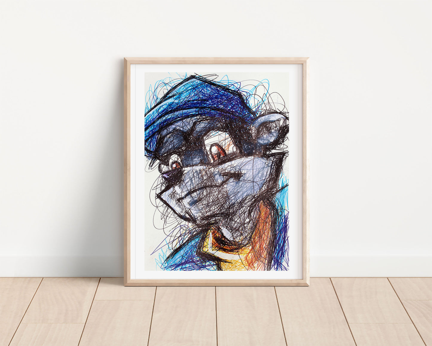 Sly Cooper Ballpoint Pen Scribble Art Print