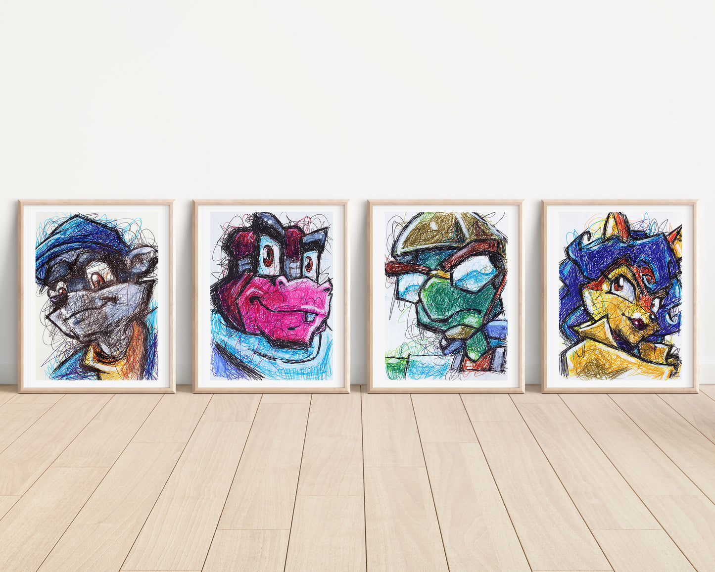 Sly Cooper Ballpoint Pen Art Print Set