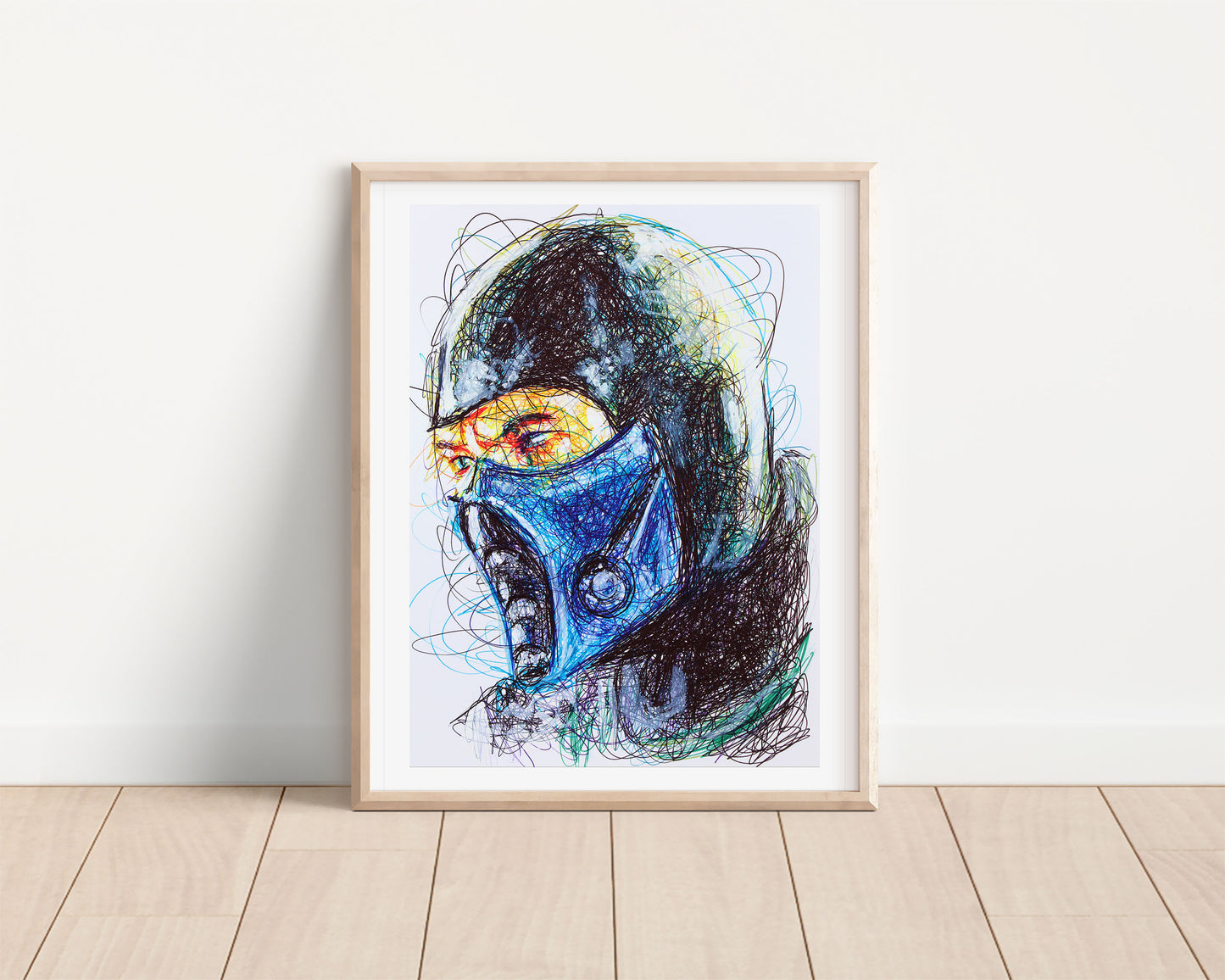 Subzero Ballpoint Pen Scribble Art Print