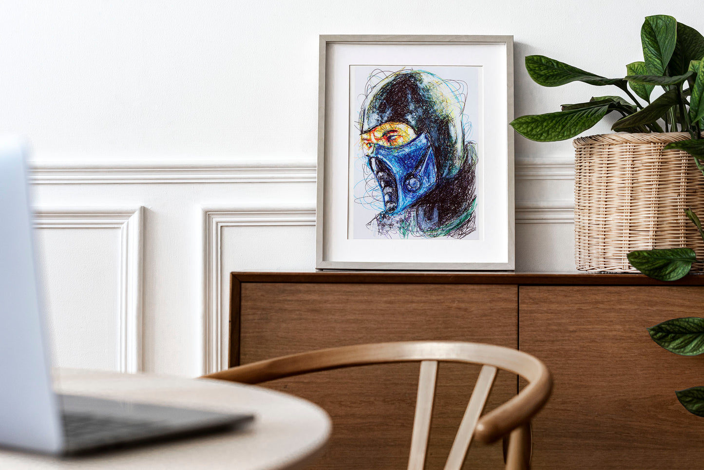 Subzero Ballpoint Pen Scribble Art Print