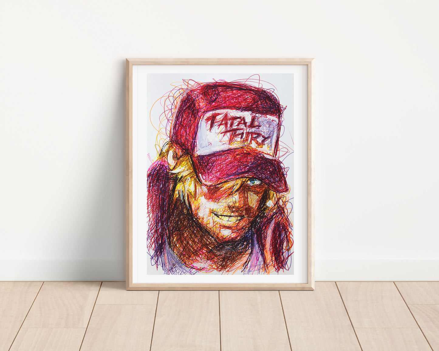 Terry Ballpoint Pen Scribble Art Print