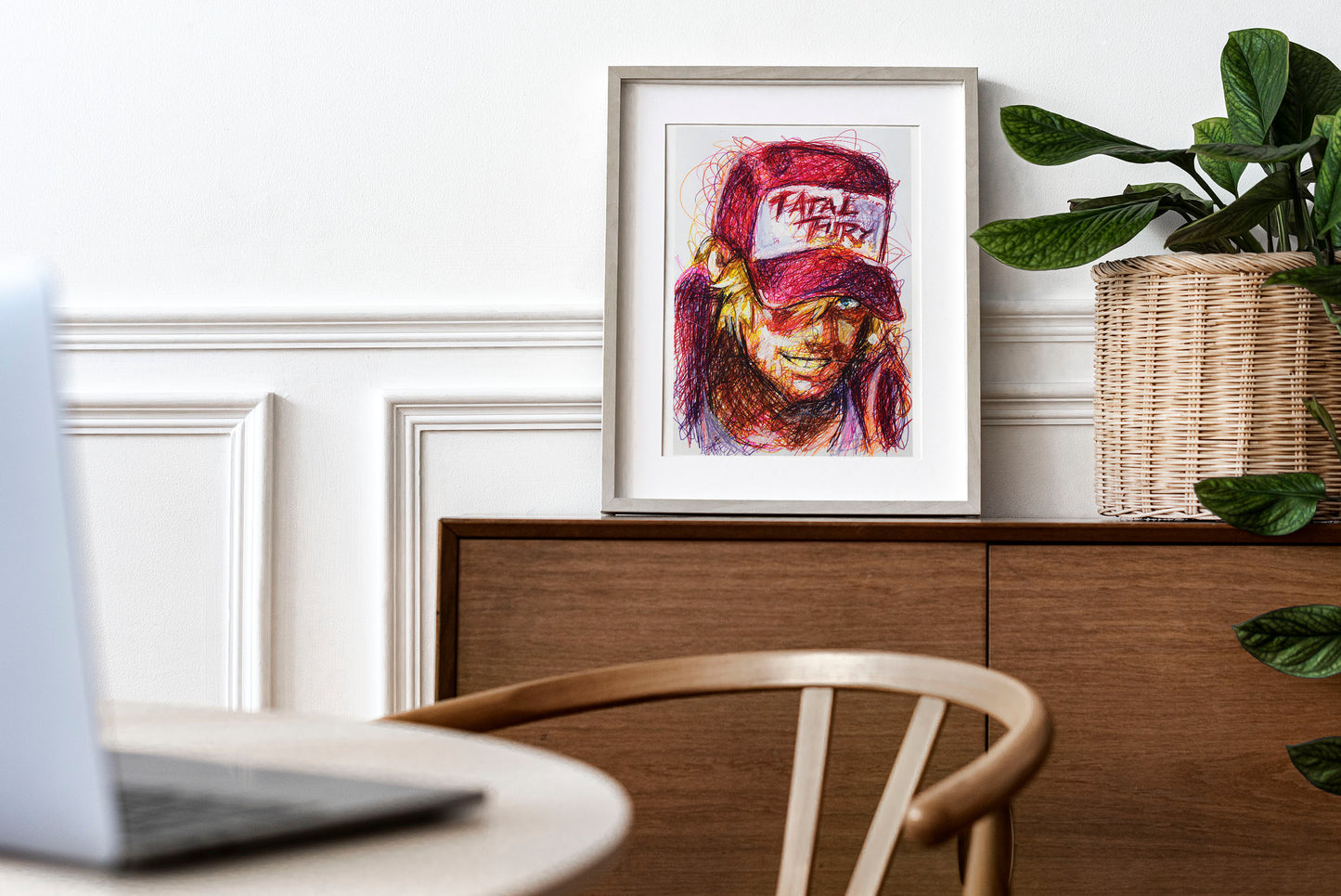 Terry Ballpoint Pen Scribble Art Print