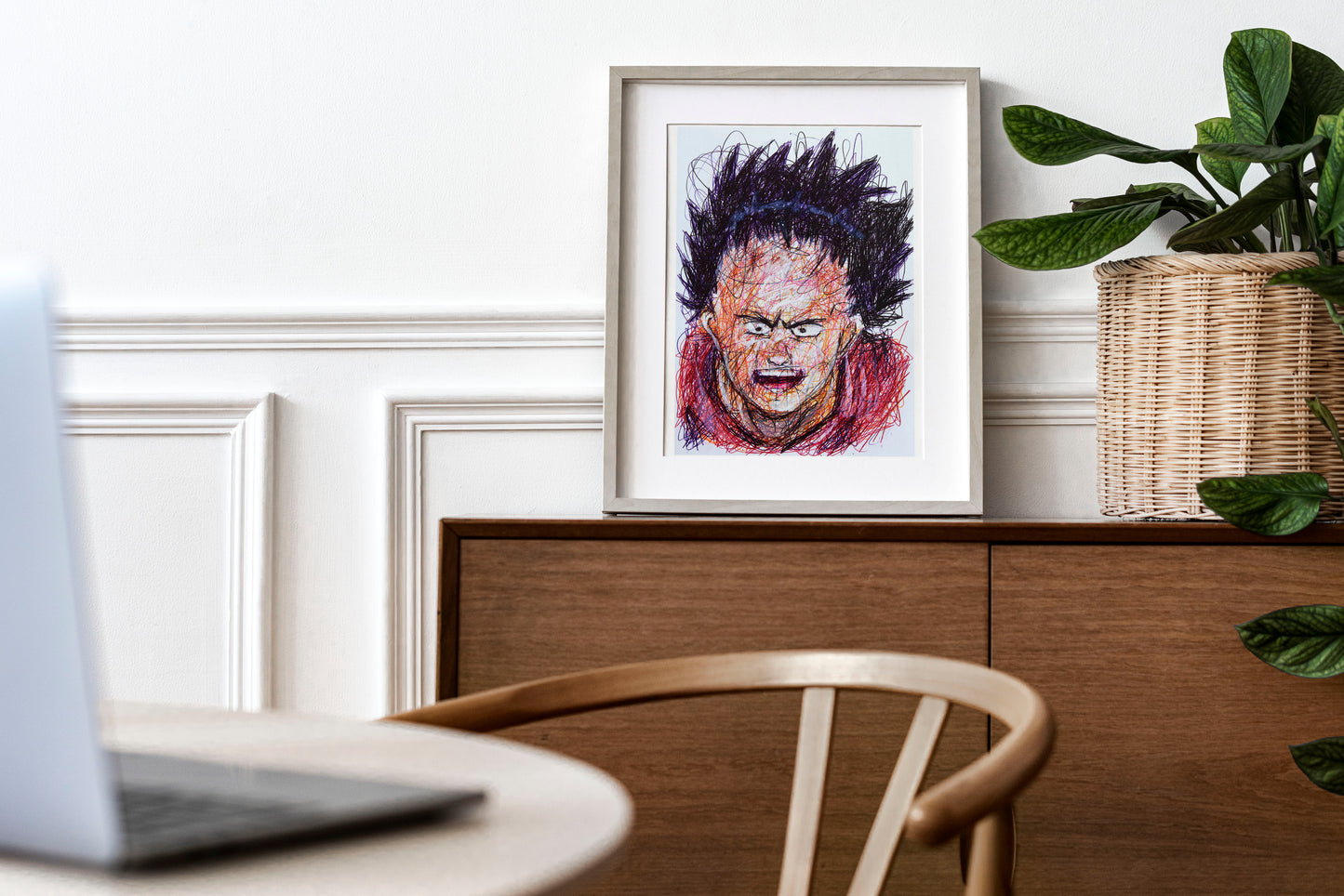 Tetsuo Ballpoint Pen Scribble Art Print