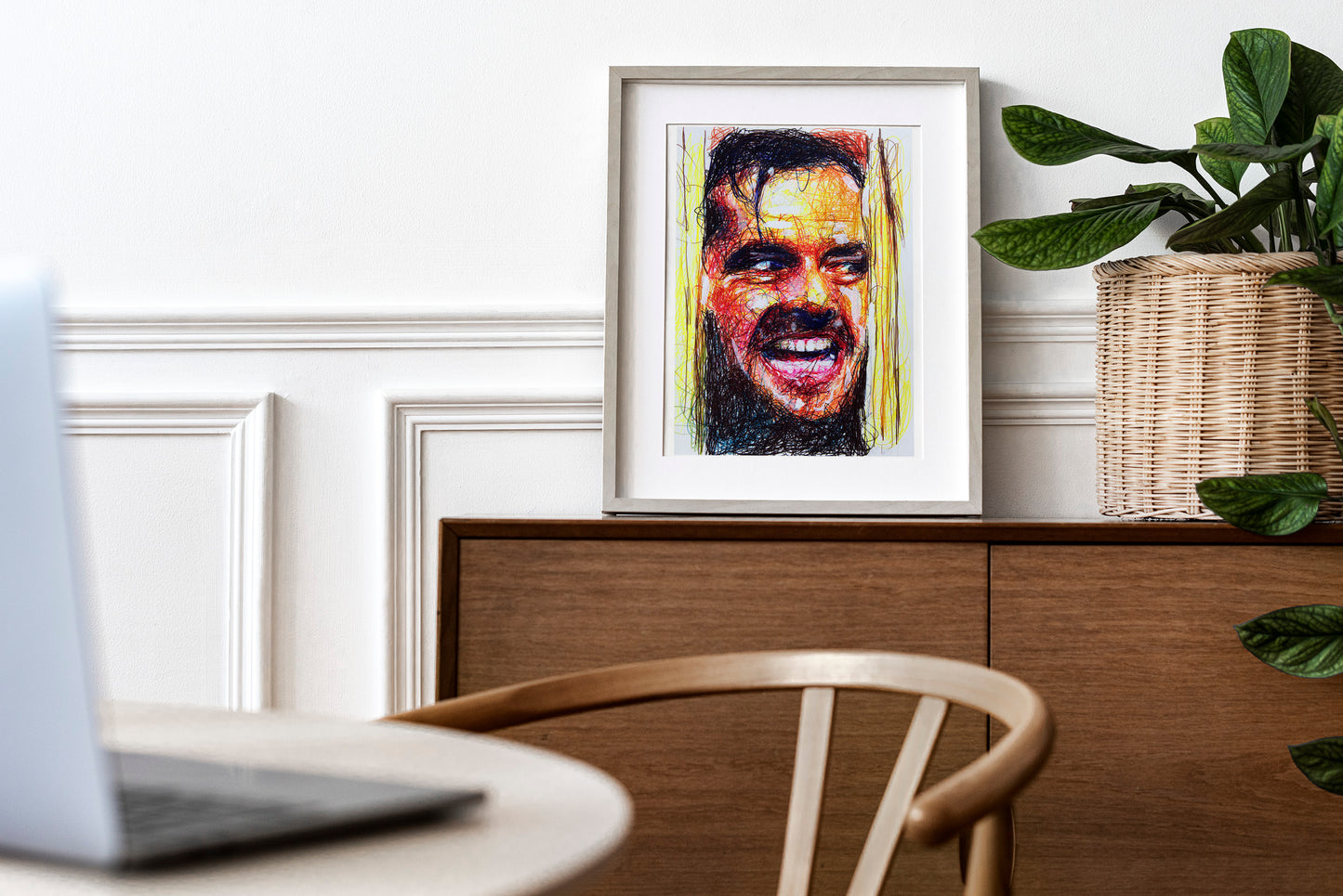 The Shining Ballpoint Pen Scribble Art Print