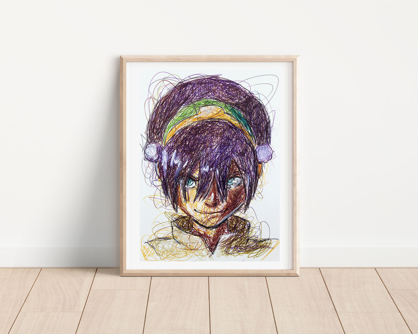 Toph Ballpoint Pen Scribble Art Print