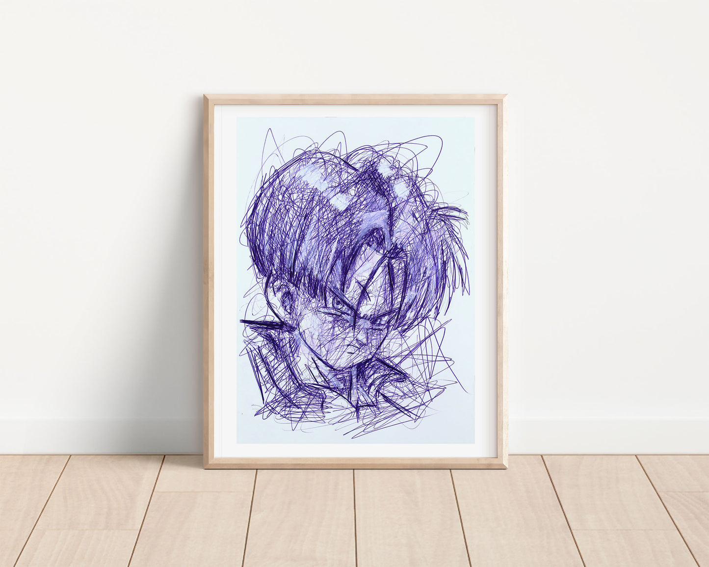 Trunks Ballpoint Pen Scribble Art Print