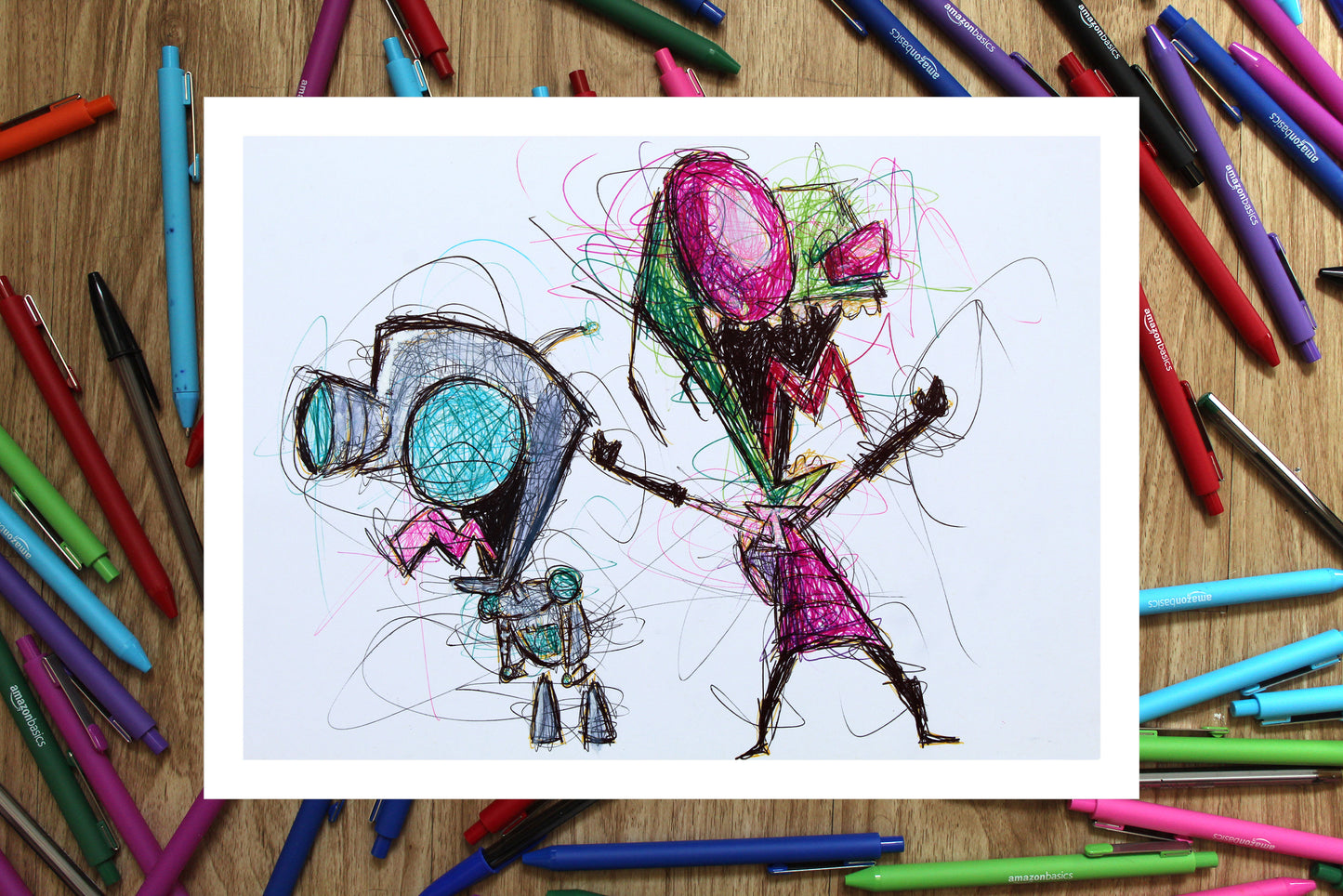 Invader Zim Ballpoint Pen Print