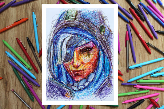 Ana Ballpoint Pen Print