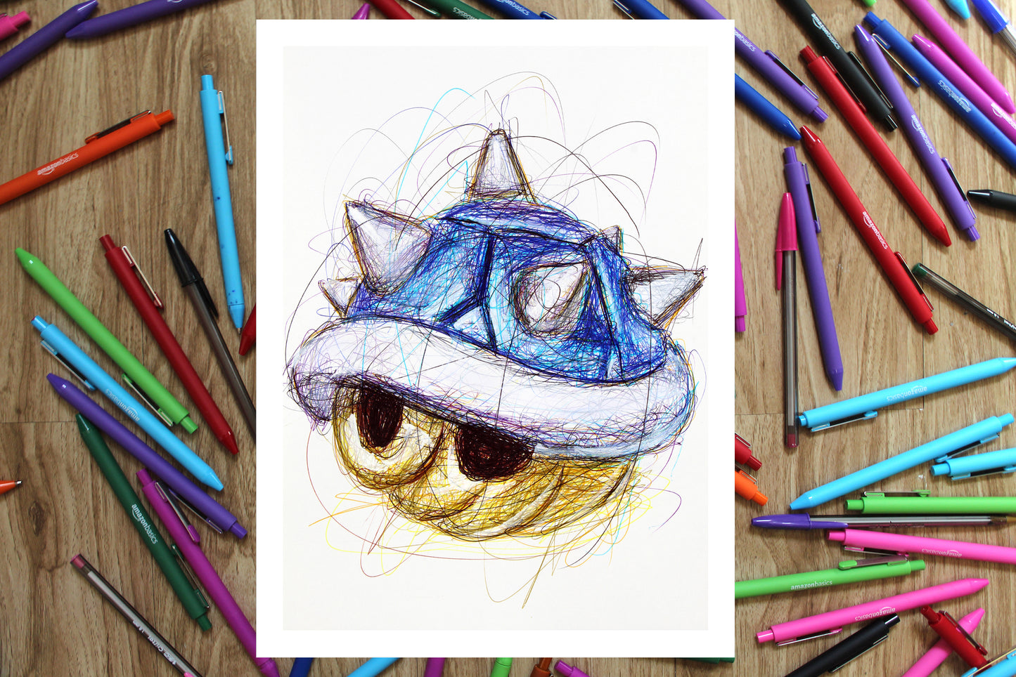 Blue Shell Ballpoint Pen Print