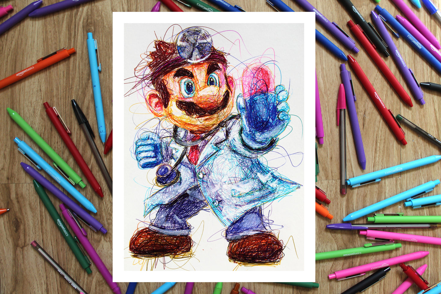 Dr. Mario Ballpoint Pen Print