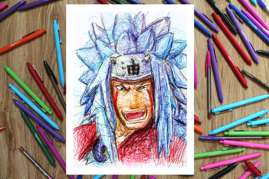 Jiraiya Ballpoint Pen Print